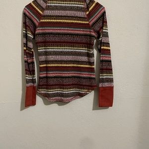 Cute Brown Multicolored Long Sleeve